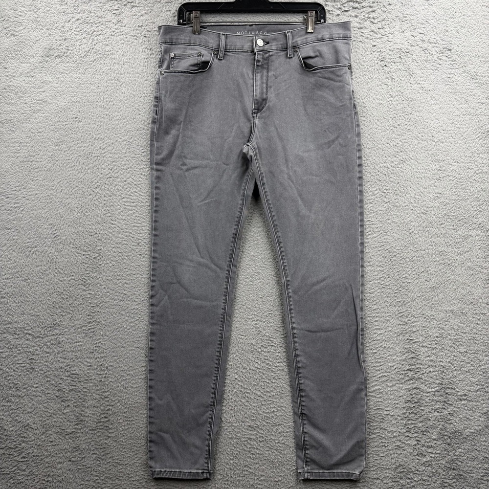 Mott & Bow Skinny Jeans Mens 33x32 Gray Comfort Stretch Denim Casual Nordstrom